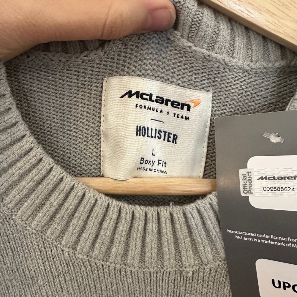 McLaren Gray and Orange Crewneck Sweater - Picture 4 of 7